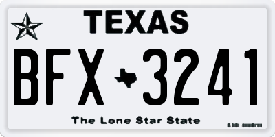 TX license plate BFX3241