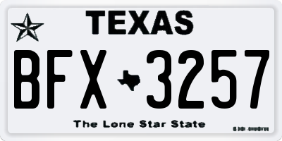 TX license plate BFX3257