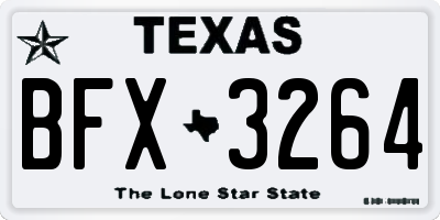 TX license plate BFX3264