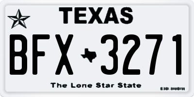TX license plate BFX3271