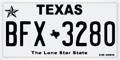 TX license plate BFX3280