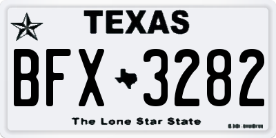 TX license plate BFX3282