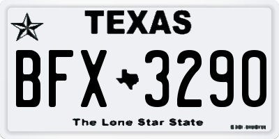 TX license plate BFX3290