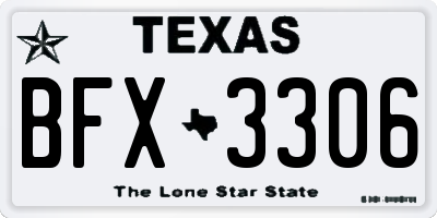 TX license plate BFX3306