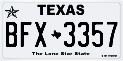 TX license plate BFX3357