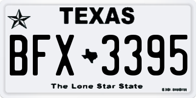 TX license plate BFX3395