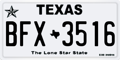 TX license plate BFX3516