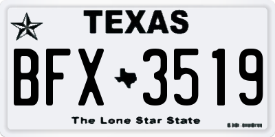 TX license plate BFX3519