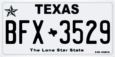 TX license plate BFX3529