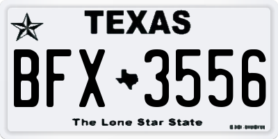 TX license plate BFX3556