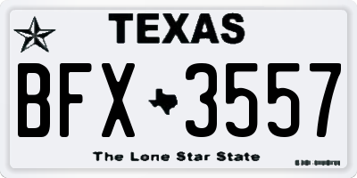 TX license plate BFX3557