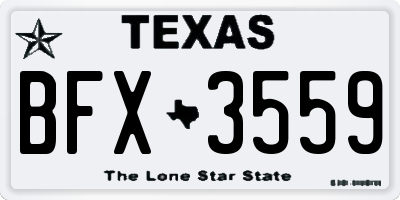 TX license plate BFX3559