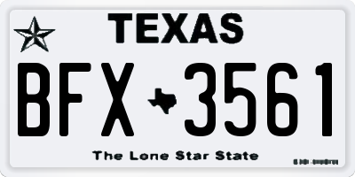 TX license plate BFX3561
