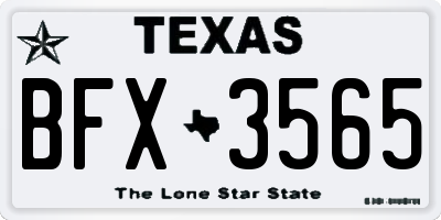 TX license plate BFX3565