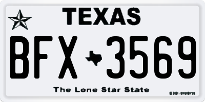 TX license plate BFX3569