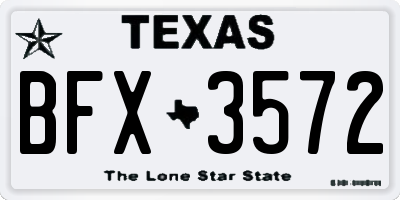 TX license plate BFX3572