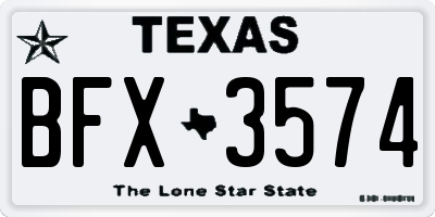 TX license plate BFX3574