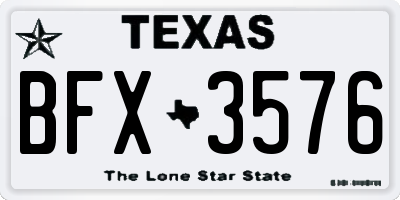 TX license plate BFX3576