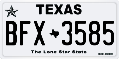 TX license plate BFX3585