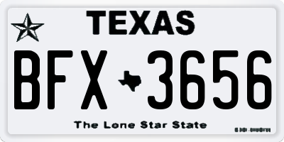 TX license plate BFX3656