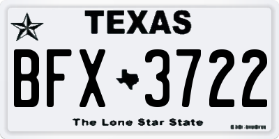 TX license plate BFX3722