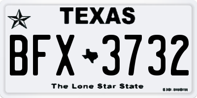 TX license plate BFX3732