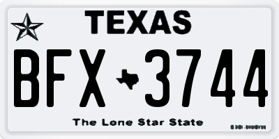 TX license plate BFX3744