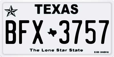 TX license plate BFX3757