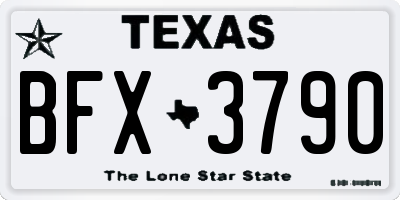 TX license plate BFX3790