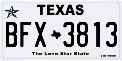 TX license plate BFX3813