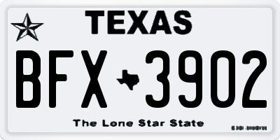 TX license plate BFX3902