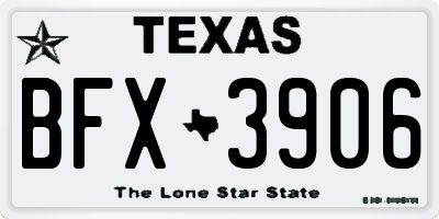 TX license plate BFX3906