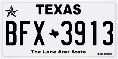 TX license plate BFX3913