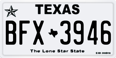 TX license plate BFX3946