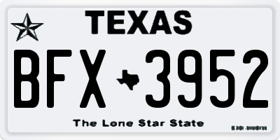 TX license plate BFX3952