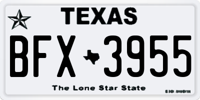TX license plate BFX3955