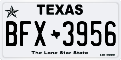 TX license plate BFX3956