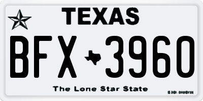 TX license plate BFX3960