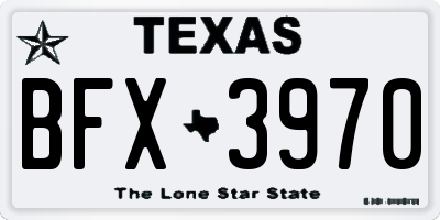 TX license plate BFX3970