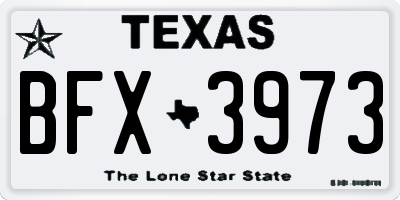 TX license plate BFX3973
