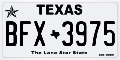 TX license plate BFX3975