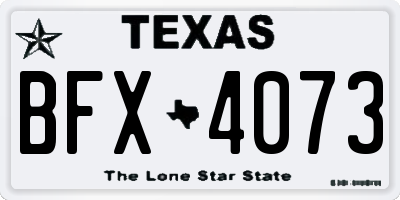 TX license plate BFX4073