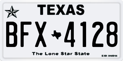 TX license plate BFX4128