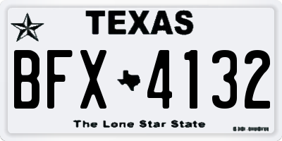TX license plate BFX4132