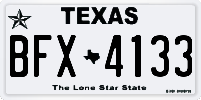 TX license plate BFX4133