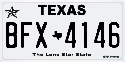 TX license plate BFX4146