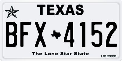 TX license plate BFX4152