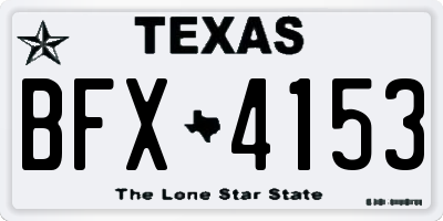TX license plate BFX4153