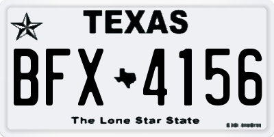 TX license plate BFX4156