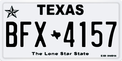 TX license plate BFX4157